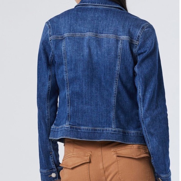 🆕 Mavi Samantha Denim Jacket Cropped | Mid Brushed Feather Blue - Picture 8 of 10